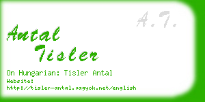 antal tisler business card